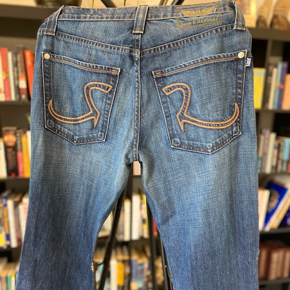 Rock and Republic Relaxed Straight Leg Jeans | Designer Denim | 32/32 | Henley